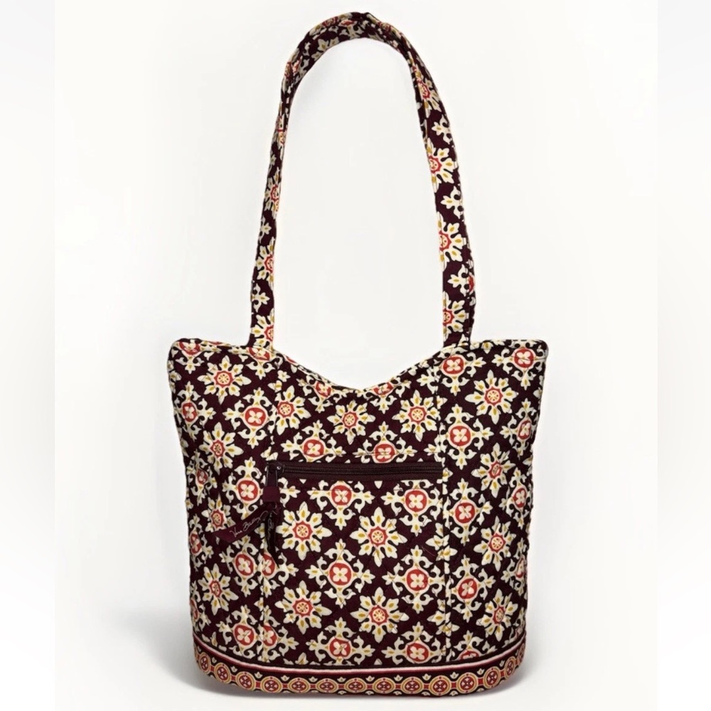 Vera Bradley Shoulder Tote Bag in Burgundy Medallion #5723